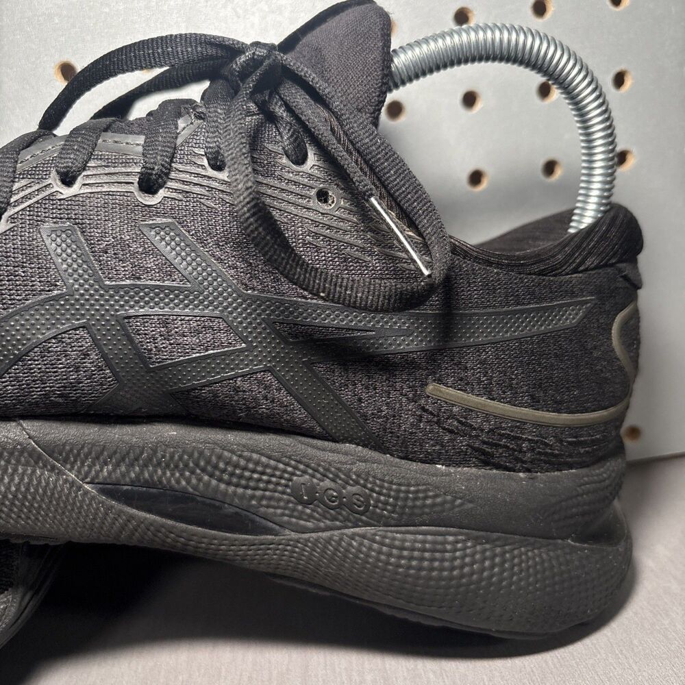 Asics Gel Nimbus 24 Running Shoes Womens Sz 8.5 Triple Black Sneakers Athletic - Picture 10 of 14